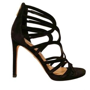 Diane Von Furstenberg Black Strappy Heels